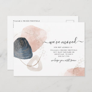 Cartão Postal De Anúncio Mudamos de Endereço em Movimento