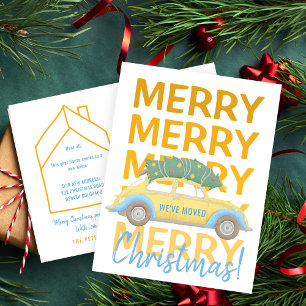 Cartão Postal De Anúncio Mudamos o Natal de casa para mudar