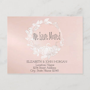 Cartão Postal De Anúncio Mudámos, Pumpkin Novo Endereço