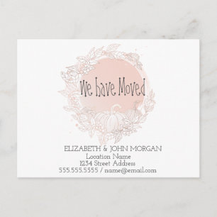 Cartão Postal De Anúncio Mudámos, Pumpkin, Novo Endereço