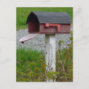 Cartão Postal De Anúncio Mudança da caixa postal rural do país de endereço