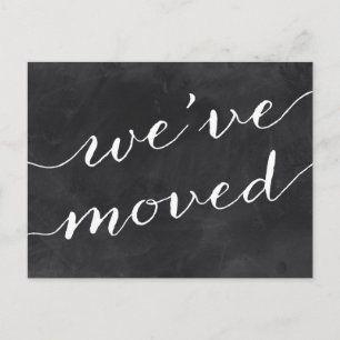 Cartão Postal De Anúncio Mudança da caligrafia   de endereço bonito