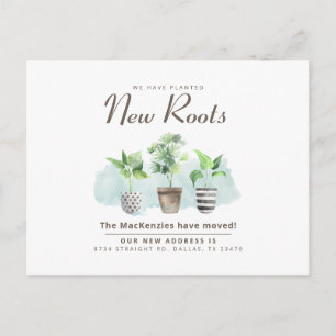 Cartão Postal De Anúncio Mudança de Endereço Botânico
