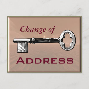 Cartão Postal De Anúncio Mudança de Endereço - cartão-postal