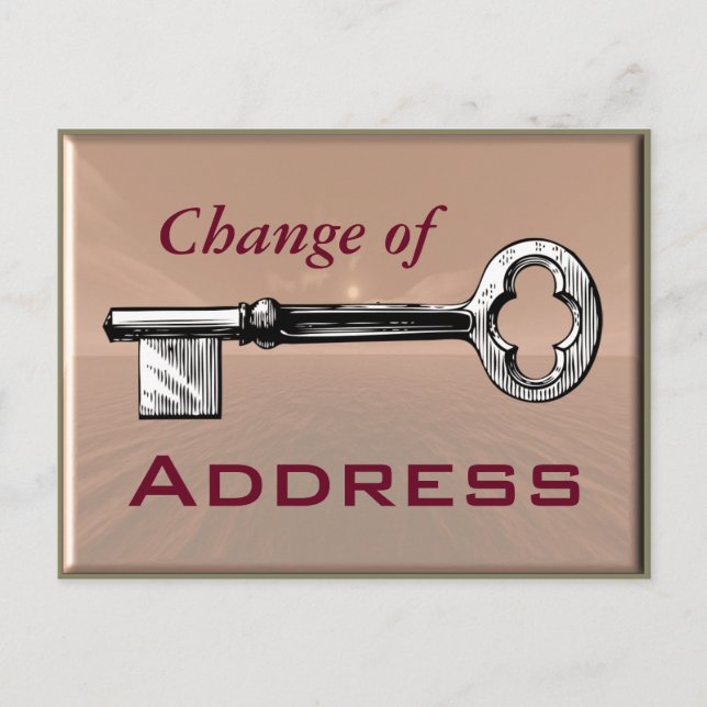 Cartão Postal De Anúncio Mudança de Endereço - cartão-postal (Frente)