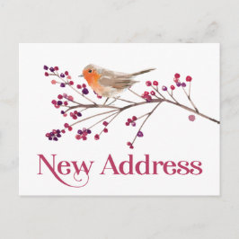 Cartão Postal De Anúncio Mudança de Endereço de Feriado Novo Endereço