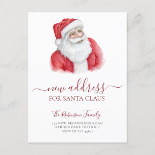 Cartão Postal De Anúncio Mudança de endereço de Natal, mudança de férias