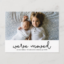 Cartão Postal De Anúncio Mudança de endereço Foto moderna