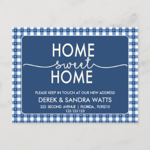 Cartão Postal De Anúncio Mudança de endereço mudamos de casa rústica