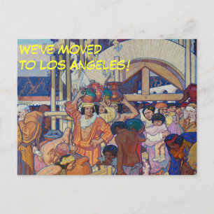 Cartão Postal De Anúncio Mudança de endereço na Califórnia em Los Angeles