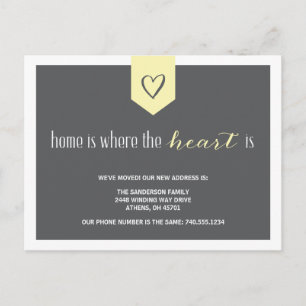 Cartão Postal De Anúncio Mudança de Endereço Personalizada Fofa