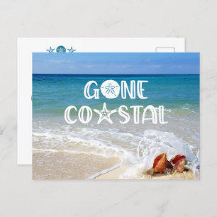 Cartão Postal De Anúncio Mudança de Foto das Prateleiras Costeiras