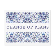 Mudança de planos de azulejo índigo da Marinha Esp