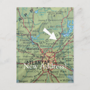 Cartão Postal De Anúncio Mudança do cartão de endereço