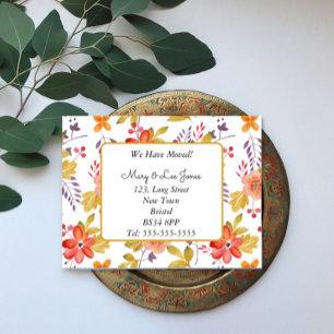 Cartão Postal De Anúncio Mudança do cartão de endereço