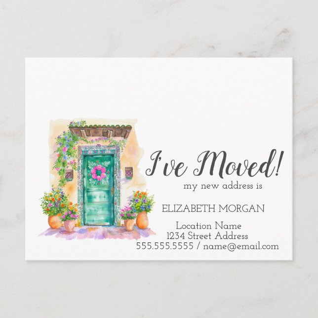 Cartão Postal De Anúncio Mudei,Anúncio de Porta de Casa Mexicana (Frente)