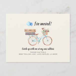Cartão Postal De Anúncio Mudei de Endereço em Movimento