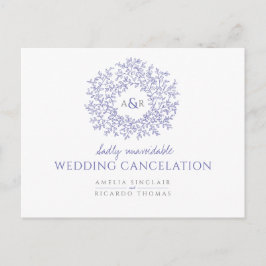 Cartão Postal De Anúncio Muito Peri desenhou o cancelamento do casamento do