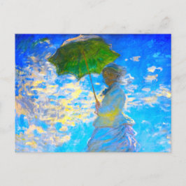 Cartão Postal De Anúncio Mulher com Guarda-Sol de Monet
