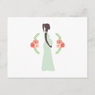 Cartão Postal De Anúncio Mulher gravida