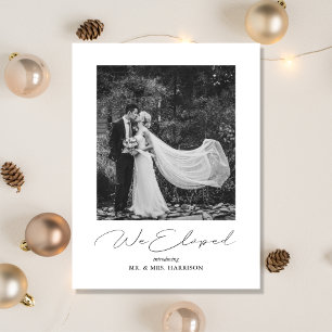 Cartão Postal De Anúncio Na Caneta Elopement/Foto De Casamento