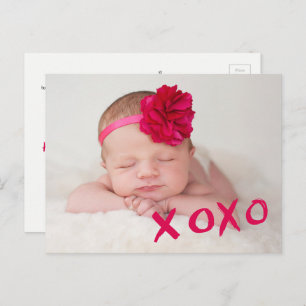 Cartão Postal De Anúncio Namorados XOXO Rapariga Bebê Estado de nascimento
