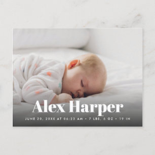 Cartão Postal De Anúncio Nascimento clássico da colagem da foto