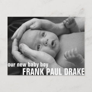 Cartão Postal De Anúncio Nascimento customizável Annoucement 2