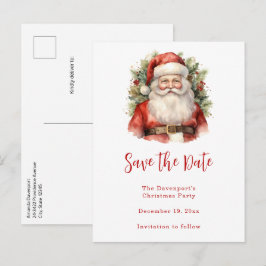 Cartão Postal De Anúncio Natais vintages que Santa Claus sorri