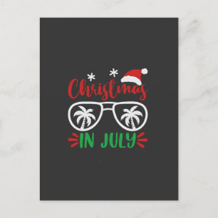 Cartão Postal De Anúncio Natal em julho Furioso Papais noeis de Natal Féria
