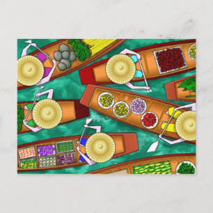 CARTÃO POSTAL DE ANÚNCIO NEGÓCIO ABERTO ASIÁTICO DA LOJA DE ALIMENTOS DO