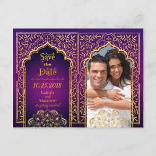 Cartão Postal De Anúncio Noites Árabes de Bollywood Salve a Data