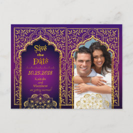 Cartão Postal De Anúncio Noites Árabes de Bollywood Salve a Data