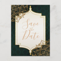 Noites Árabes Marroquinas Verde e Dourado Salve a