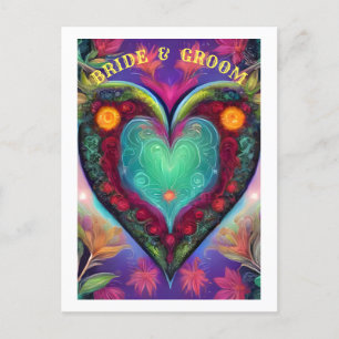 CARTÃO POSTAL DE ANÚNCIO NOIVA E NOIVO