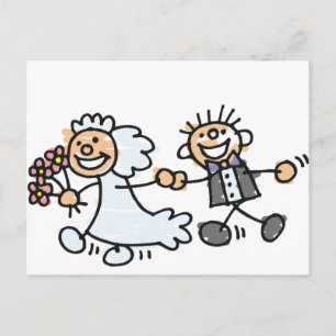 Cartão Postal De Anúncio Noiva E Noivo Casamento Fuga Casamento Clandestino