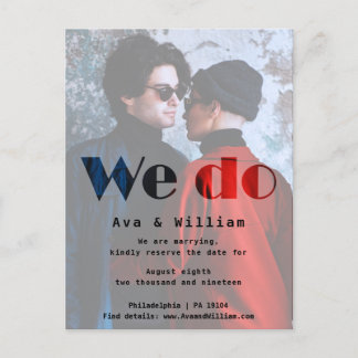 Cartão Postal De Anúncio Nós Aceitamos - Casamento de Outono - Reserve a Da
