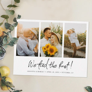 Cartão Postal De Anúncio Nós amarramos o nó! Fotografia Moderna Casamento