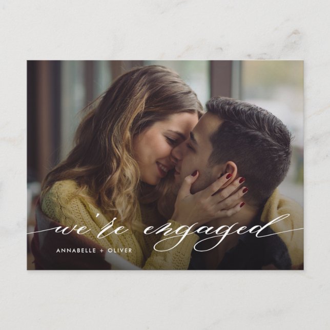 Cartão Postal De Anúncio Nós Estamos Comprometidos Foto Moderna  (Frente)
