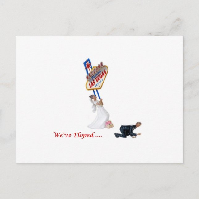 Cartão Postal De Anúncio Nós exageramos... Noivo do Cartão-postal Las Vegas (Frente)