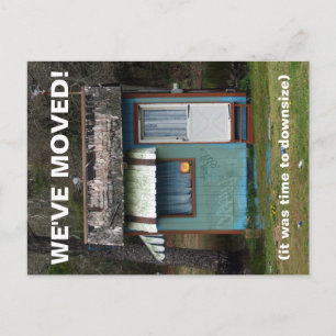 Cartão Postal De Anúncio Nós movemos a mudança do cartão de endereço