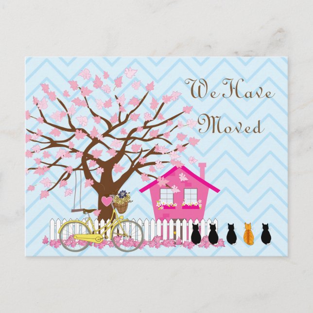 Cartão Postal De Anúncio Nós movemos o cartão-postal (Frente)