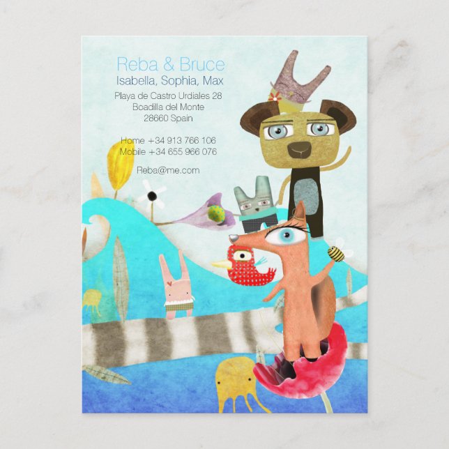 Cartão Postal De Anúncio Nós movemos os Postais da Espanha (Frente)