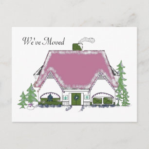 Cartão Postal De Anúncio Nós Mudamos o Design da Casa Aconchegante