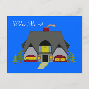 Cartão Postal De Anúncio Nós Mudamos o Design da Casa Aconchegante