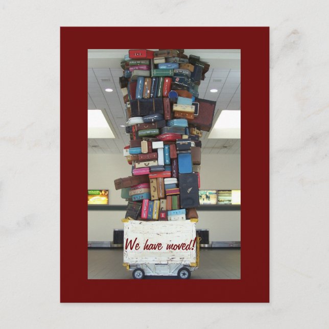 Cartão Postal De Anúncio Nós nos mudamos! (Frente)