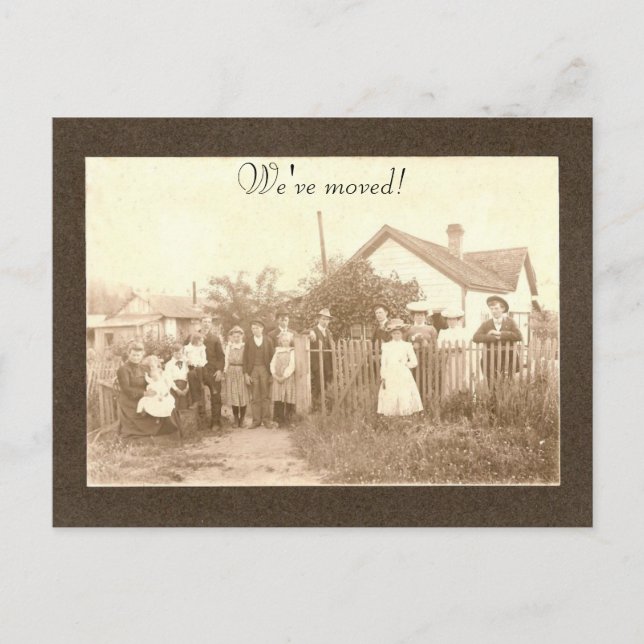 Cartão Postal De Anúncio Nós nos mudamos! (Frente)