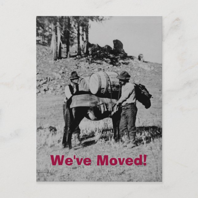 Cartão Postal De Anúncio Nós nos mudamos! (Frente)
