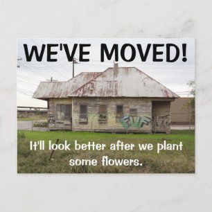 Cartão Postal De Anúncio Nós nos mudamos - Cartão de mudança de endereço