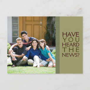 Cartão Postal De Anúncio Nós nos mudamos! Novo Cartão-postal de fotografia 